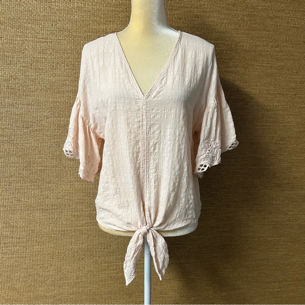 Max Studio Blouse Womens Medium Light Peach